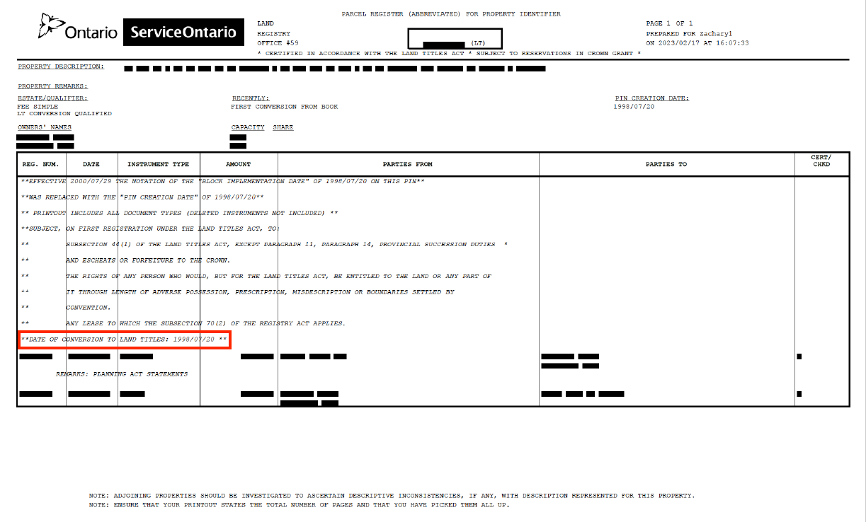 First Dealings Exemption in Ontario